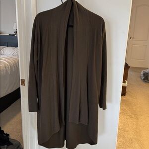 Lafayette 148 New York Dark Brown Fine Merino Wool Sweater